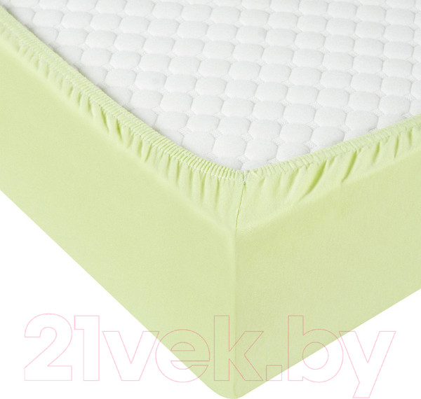 Изображение товара Простыня Milanika Салатовый 90x200x20 (трикотаж)