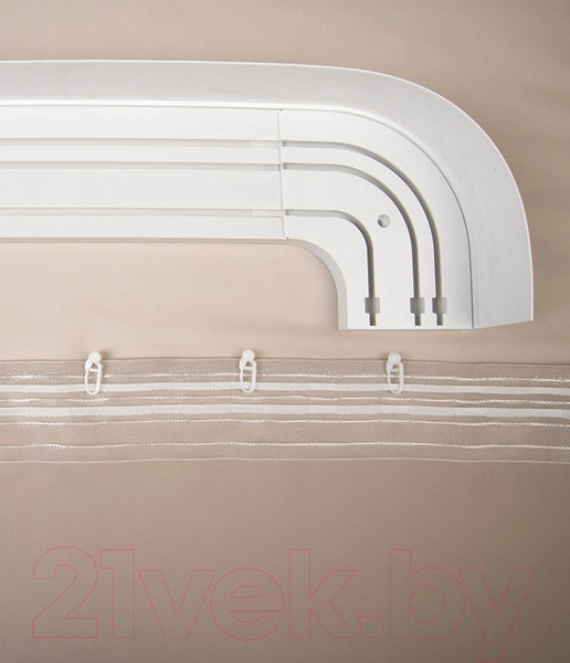 Изображение товара Гардина LEGRAND Вуаль шелк 300x260 с утяжелителем / 58123711 (латте)