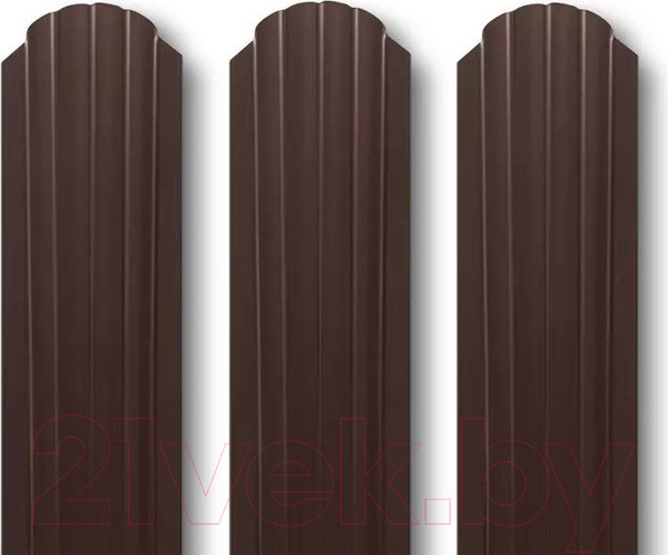 Изображение товара Штакетник металлический Белзабор Полукруг оптима 1700мм (10шт, ПЭ-RAL 8017)