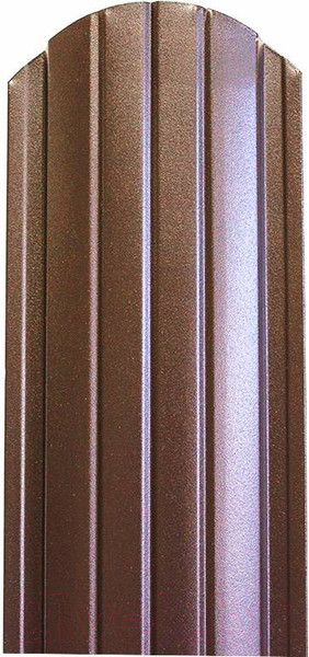 Изображение товара Штакетник металлический Белзабор Полукруг оптима 1700мм (10шт, ПЭмат-RAL 8017/8017)