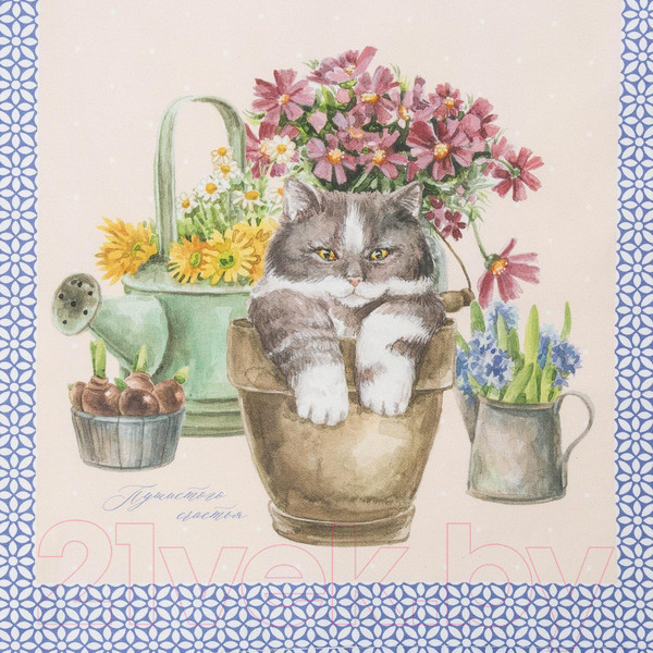 Изображение товара Дорожка на стол Этель Уютные коты / 4645803 (40x146)