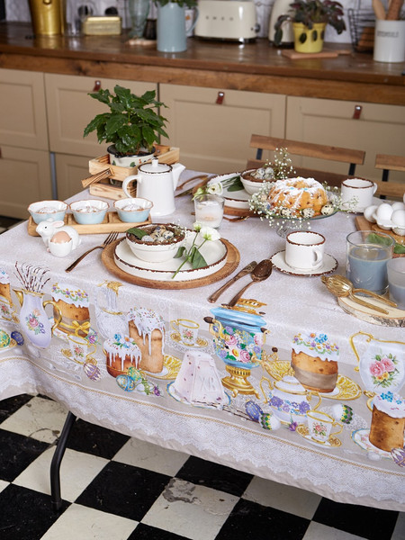 Изображение товара Скатерть Этель Пасхальные куличи / 4778294 (110x147)