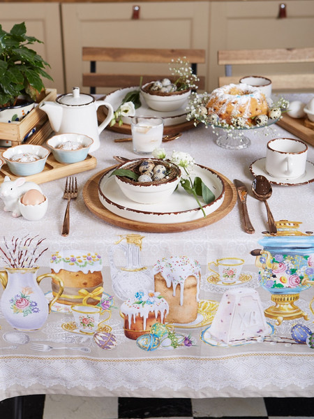 Изображение товара Скатерть Этель Пасхальные куличи / 4778294 (110x147)