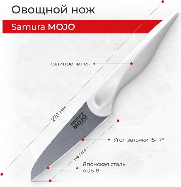 Изображение товара Набор ножей Samura Mojo SMJ-0220W