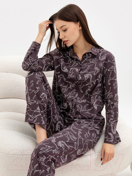 Изображение товара Комплект домашней одежды Mark Formelle 592462 (р.164/170-88-94, кони на цвете кора)