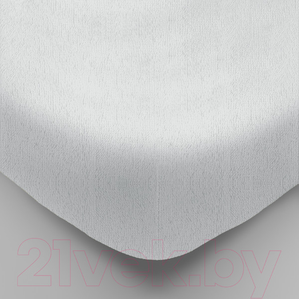 Изображение товара Простыня Luxsonia Махра на резинке 80x200 / Мр0000-0 (белый)