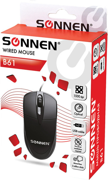 Изображение товара Мышь Sonnen B61 (черный)