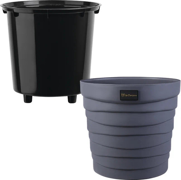 Изображение товара Кашпо La Decoro Бархан / КШ-4363 (антрацит)