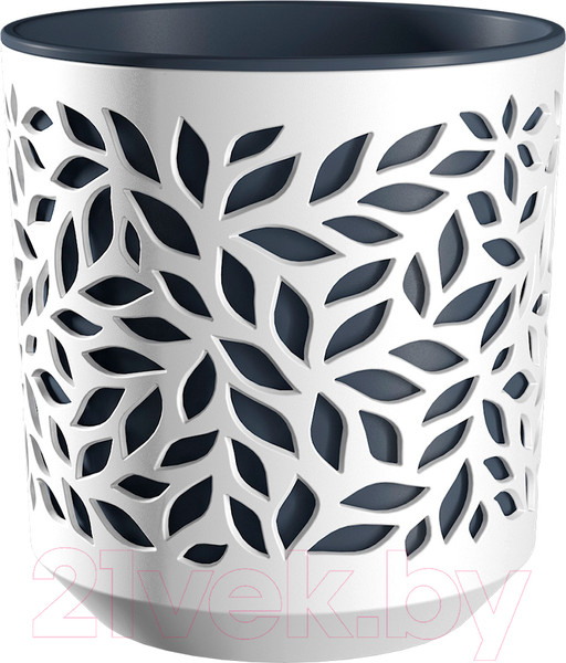 Изображение товара Кашпо La Decoro Leaves / КШ-9572 (белый/антрацит)