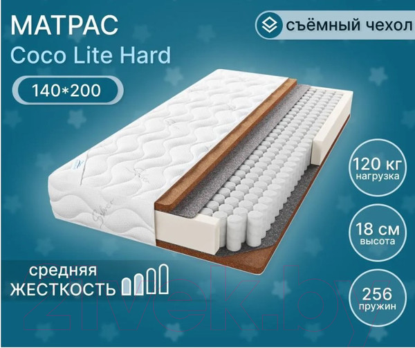 Изображение товара Матрас Seven Dreams Coco Lite Hard Lux 413343 (140x200)