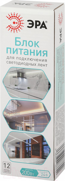 Изображение товара Драйвер для светодиодной ленты ЭРА LP-LED 200W-IP20-24V-S / Б0061132