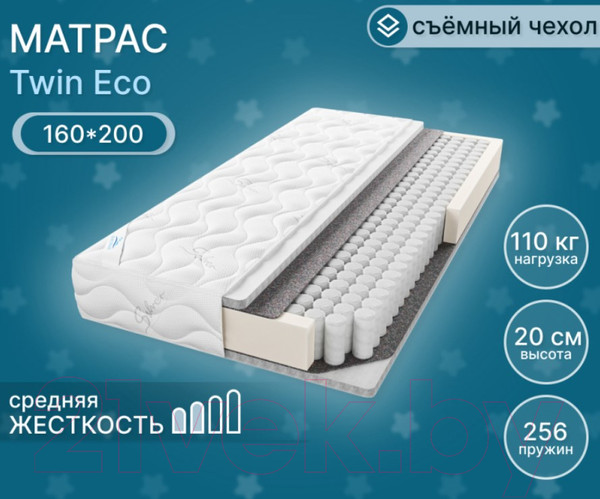 Изображение товара Матрас Seven Dreams Twin Eco 413388 (160x200)