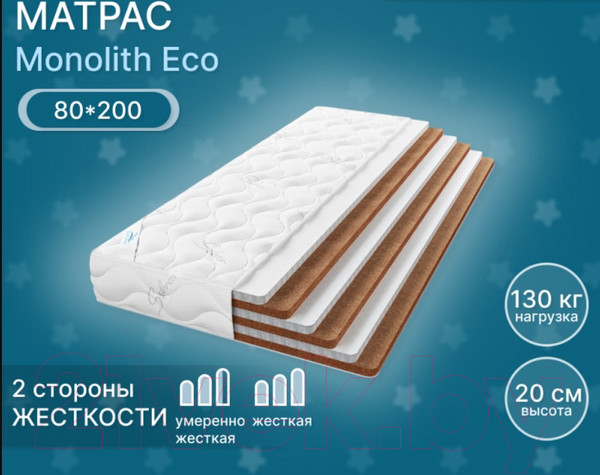 Изображение товара Матрас Seven Dreams Monolith Eco 413409 (80x200)
