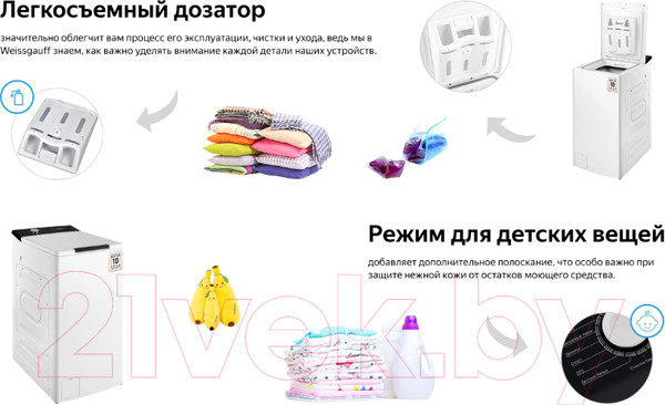 Изображение товара Стиральная машина Weissgauff WM 40580 TD Inverter