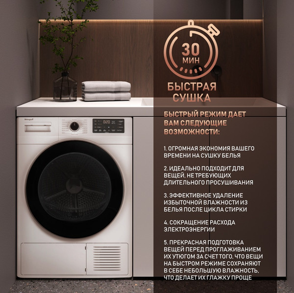 Изображение товара Сушильная машина Weissgauff WD 6110 Heat Pump