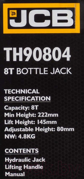 Изображение товара Бутылочный домкрат JCB TH90804 (8т)