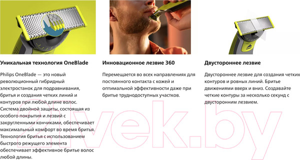 Изображение товара Набор лезвий для электробритвы Philips OneBlade QP430/50