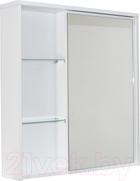 Изображение товара Шкаф с зеркалом для ванной СанитаМебель Камелия-07.70 (правый, белый)