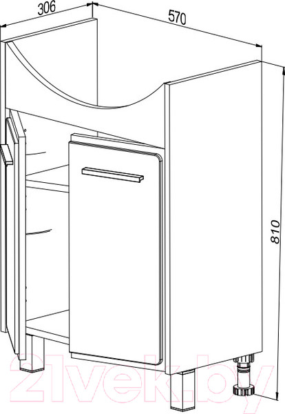 Изображение товара Тумба под умывальник СанитаМебель Этна 67.600