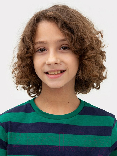 Изображение товара Футболка для малышей Mark Formelle 113379 (р.98-52, сине-зеленая полоска)