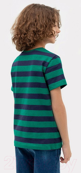 Изображение товара Футболка для малышей Mark Formelle 113379 (р.104-56, сине-зеленая полоска)