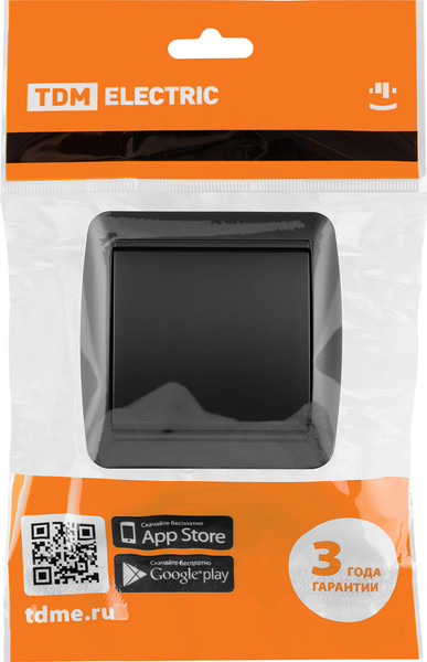 Изображение товара Выключатель TDM Селигер / SQ1818-0301 (графит)