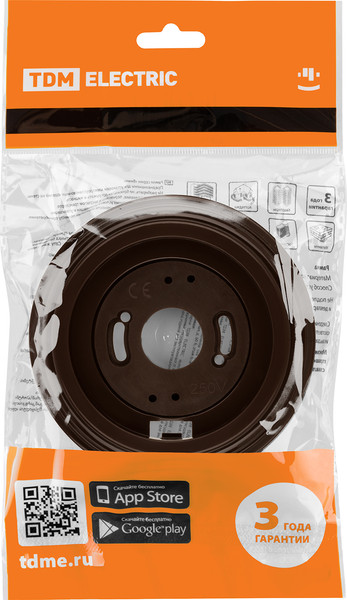 Изображение товара Рамка для выключателей и розеток TDM Виви / SQ1820-1489 (коричневый)