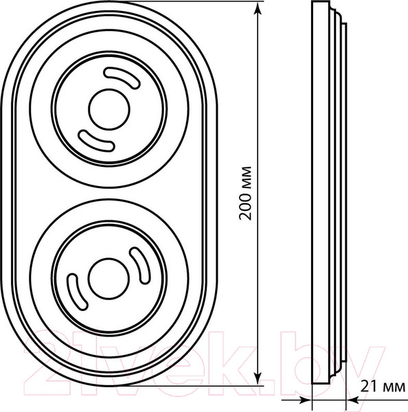 Изображение товара Рамка для выключателей и розеток TDM Виви / SQ1820-1090 (белый)