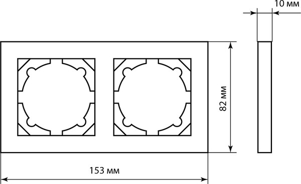 Изображение товара Рамка для выключателей и розеток TDM Сенеж / SQ1816-0255 (серебристый металлик)