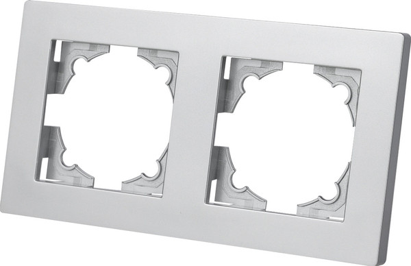 Изображение товара Рамка для выключателей и розеток TDM Сенеж / SQ1816-0255 (серебристый металлик)
