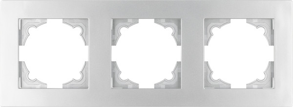 Изображение товара Рамка для выключателей и розеток TDM Сенеж / SQ1816-0256 (серебристый металлик)