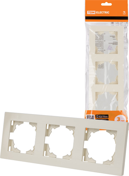 Изображение товара Рамка для выключателей и розеток TDM Сенеж / SQ1816-0156 (слоновая кость)