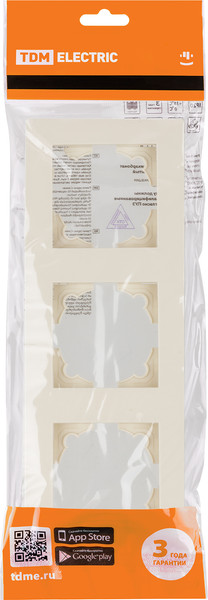 Изображение товара Рамка для выключателей и розеток TDM Сенеж / SQ1816-0156 (слоновая кость)