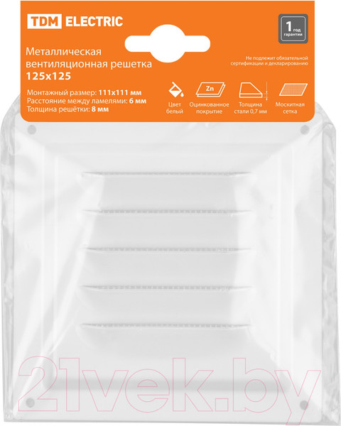 Изображение товара Решетка вентиляционная TDM SQ1807-0700