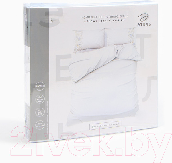 Изображение товара Комплект постельного белья Этель Flower Strip вид 1 2сп / 9947020