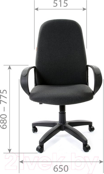 Изображение товара Кресло офисное Chairman 279 (ткань Т13, серый)