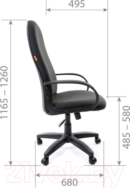 Изображение товара Кресло офисное Chairman 279 (ткань Т13, серый)