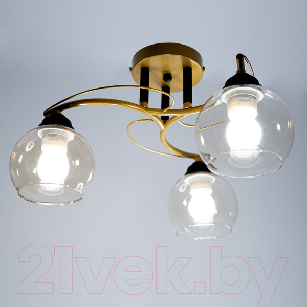 Изображение товара Люстра Элетех Лия/3 НПБ 01-3x60-187 / 1005404364 (золото)