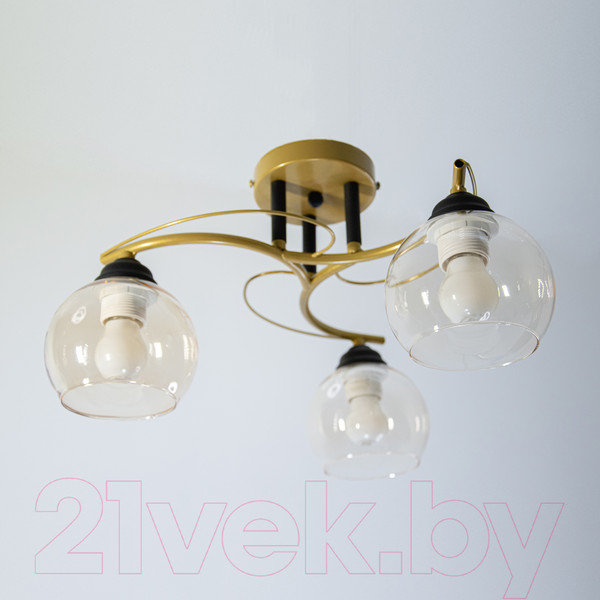 Изображение товара Люстра Элетех Лия/3 НПБ 01-3x60-187 / 1005404364 (золото)