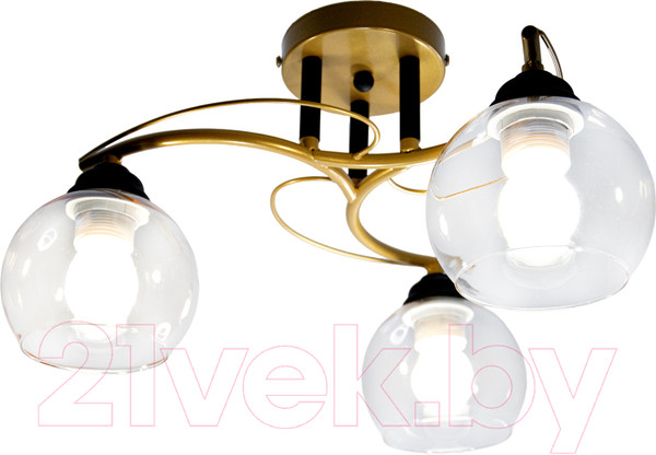 Изображение товара Люстра Элетех Лия/3 НПБ 01-3x60-187 / 1005404364 (золото)
