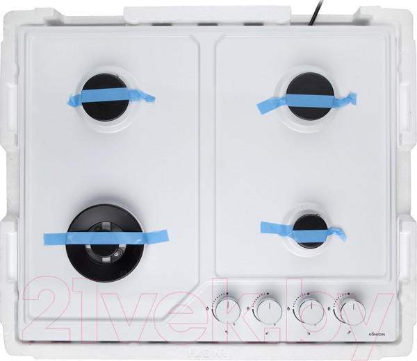 Изображение товара Газовая варочная панель Konigin Blaze 604 WHW