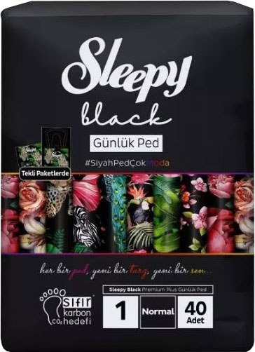 Изображение товара Прокладки ежедневные Sleepy Black Normal (40шт)