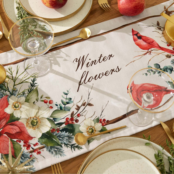 Изображение товара Дорожка на стол Этель Пуансетия / 9905067 (30x70)