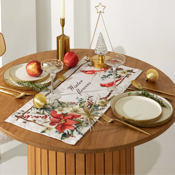 Изображение товара Дорожка на стол Этель Пуансетия / 9905067 (30x70)