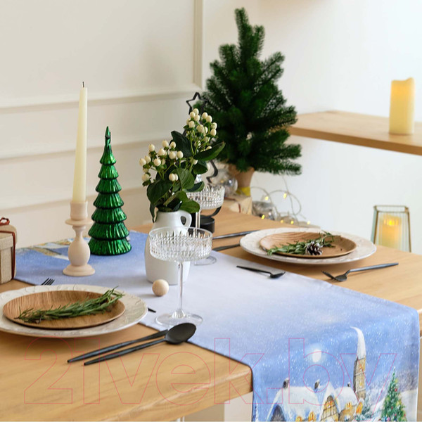 Изображение товара Дорожка на стол Этель Рождественский вечер / 9905076 (40x147)