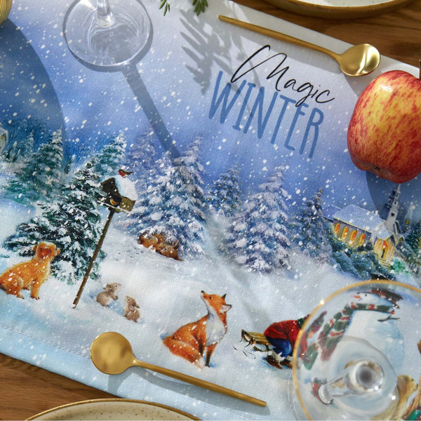 Изображение товара Дорожка на стол Этель Рождественский вечер / 9905068 (30x70)