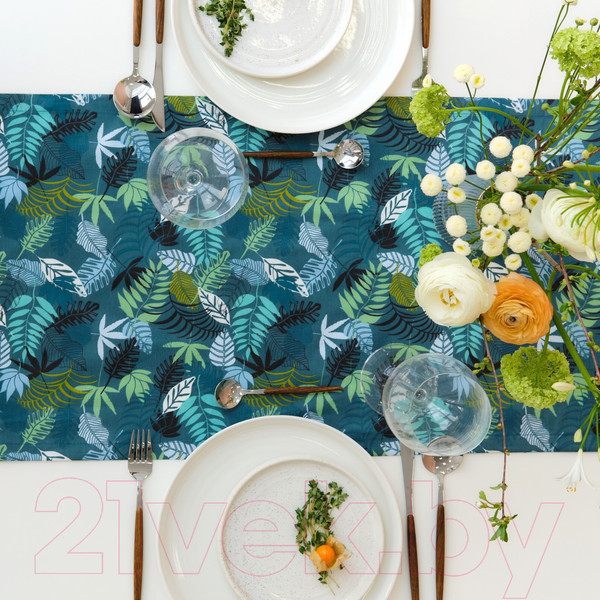 Изображение товара Дорожка на стол Этель Папоротник / 9596560 (40x149)