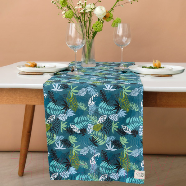 Изображение товара Дорожка на стол Этель Папоротник / 9596560 (40x149)