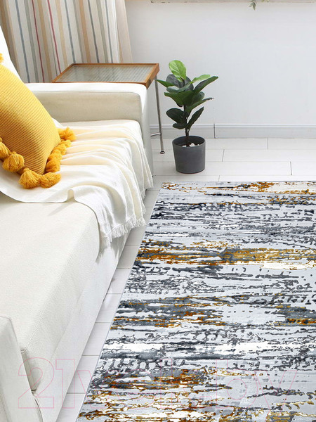 Изображение товара Ковер Mafy 5745 Livadhia 120x180 / MF-00026 (серый/желтый)