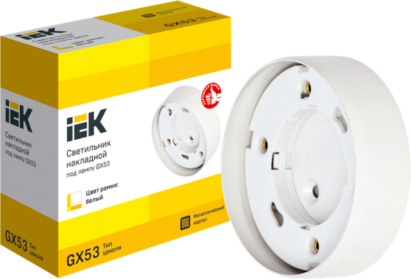 Изображение товара Точечный светильник IEK LUPB0-GX53-1-K01